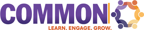 COMMON logo with circle of friends and LEG